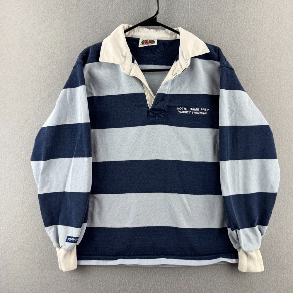Notre Dame Rugby Shirt Mens Small Blue Heavy Cotton Barbarian College Jersey